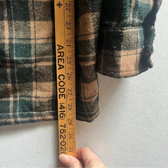 Twik Par Simons plaid hooded snap button shacket Sz XS - Picture 11 of 11